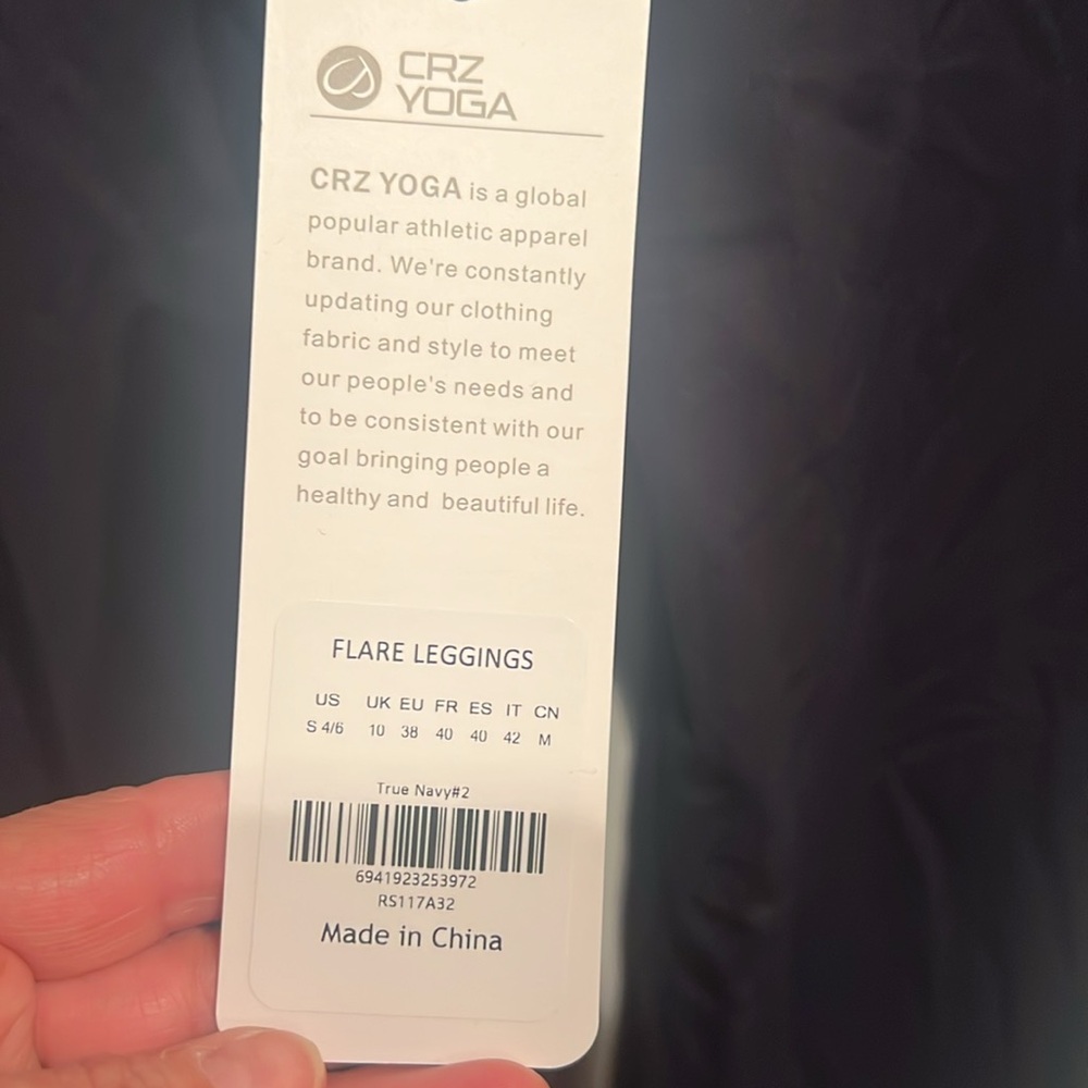 NWT CRZ YOGA True Navy Flare Leggings - Picture 4 of 5